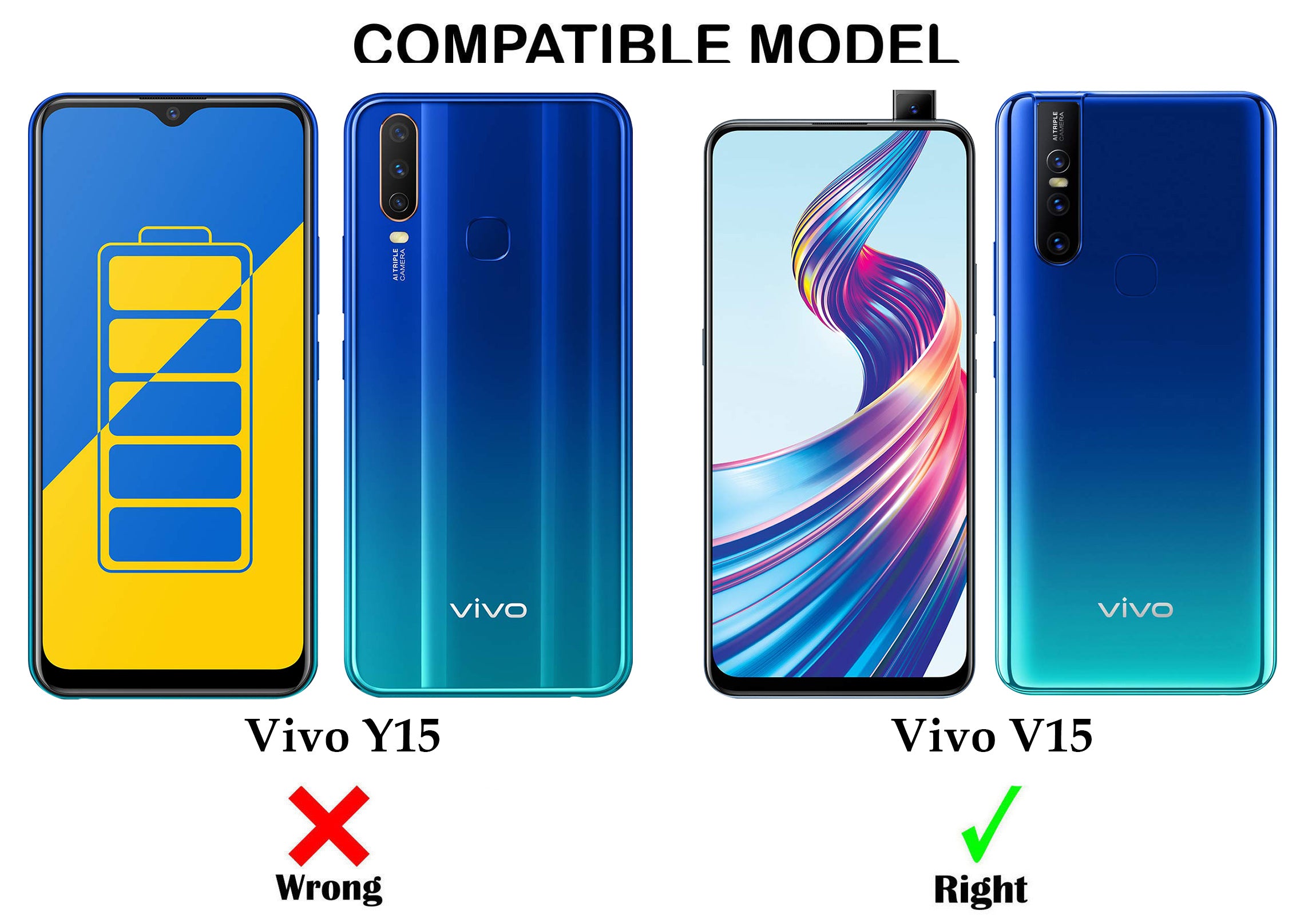 For Vivo V15 Back Cover Case ( Matte Finish Silicone with Inside Fiber cloth)