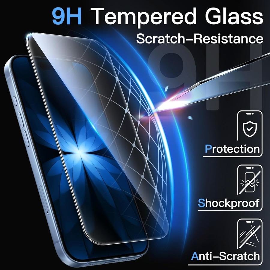 Liquid Silicone Camera Protection Side Grip Texture Soft and Flexible Cases Blue With Glass.