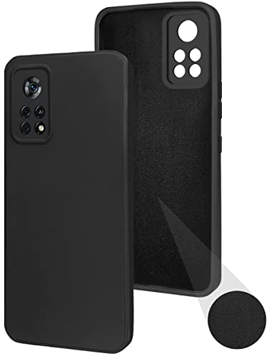 For Poco X4 Pro 5G Back Cover Case (Matte Finish Silicone with Inside Fiber Cloth)