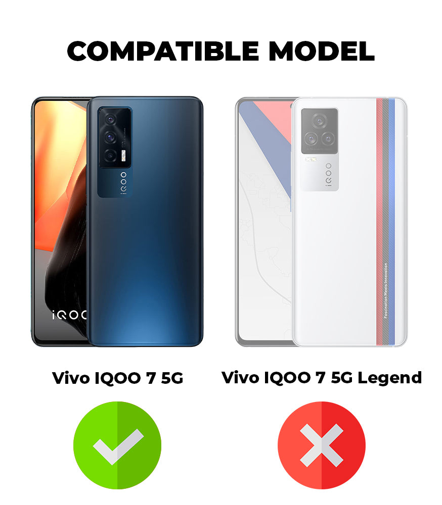 For Vivo iQOO 7 5G Back Cover Case (Matte Finish Silicone with Inside Fiber cloth)