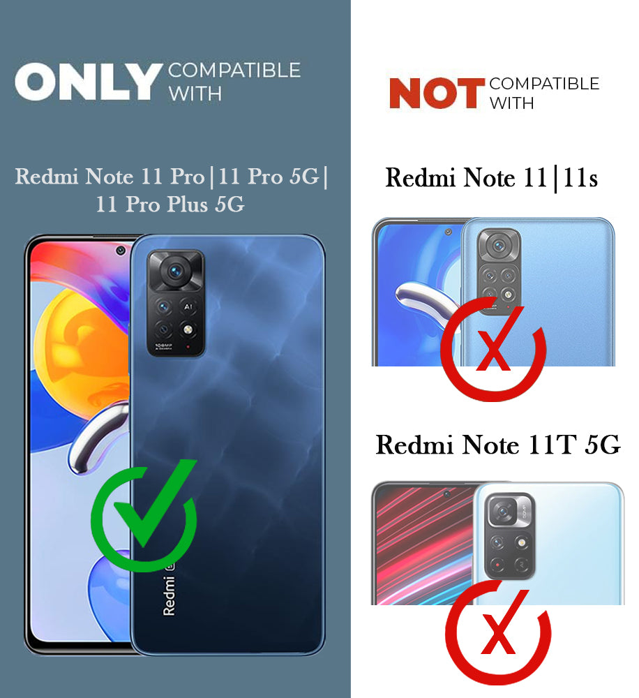 For Xiaomi Redmi Note 11 Pro |11 Pro 5G |11 Pro Plus 5G Back Cover Case (Inside Fiber Cloth |Black)