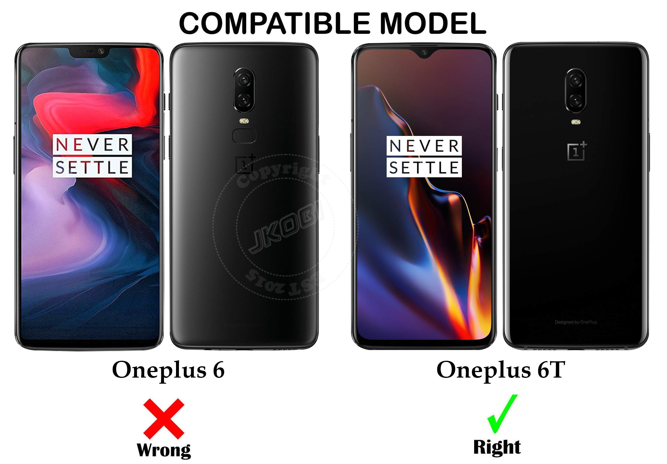 For OnePlus 6T Back Cover Case Lifetime Anti-Yellow MagSafe Compatible Clear (Sleek Hard Crystal | Shockproof and Camera Protection)