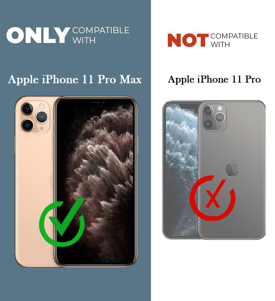For Apple iPhone 11 Pro Max Back Cover Case Lifetime Anti-Yellow MagSafe Compatible Clear (Sleek Hard Crystal | Shockproof and Camera Protection)