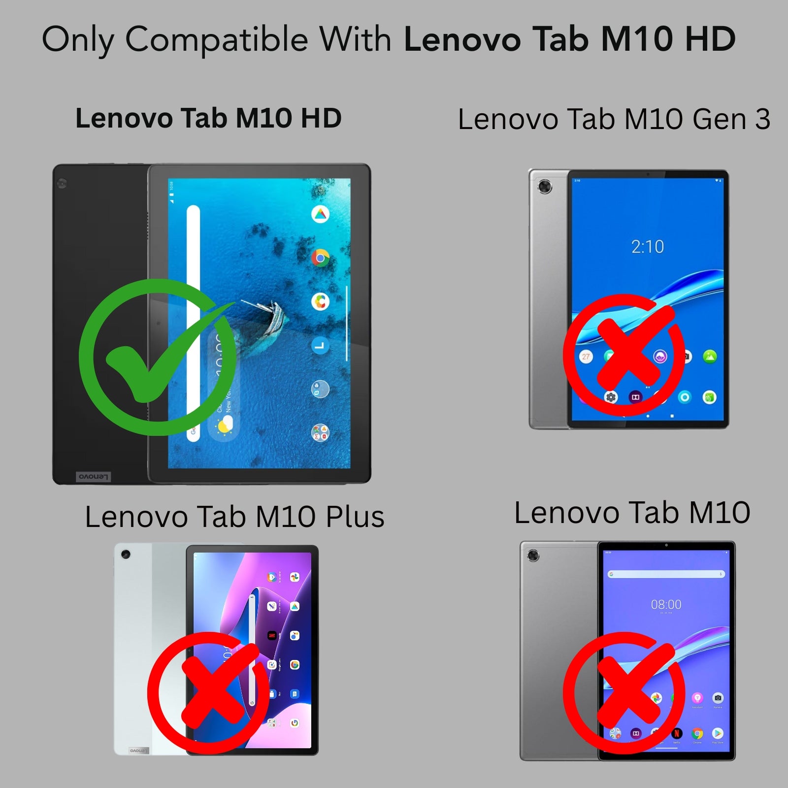 For Flip Cover Folio Case Lenovo Tab M10 HD (TB-X306X) 12 Inch (PU Leather | Multi-Angle Smart Stand | Card Storage Slots | Silicone Back Pouch)
