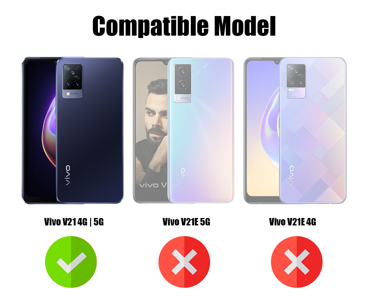 For Vivo V21 | Vivo V21 5G Back Cover Case Liquid Silicone (Camera Protection | Side Grip Texture | Soft and Flexible)