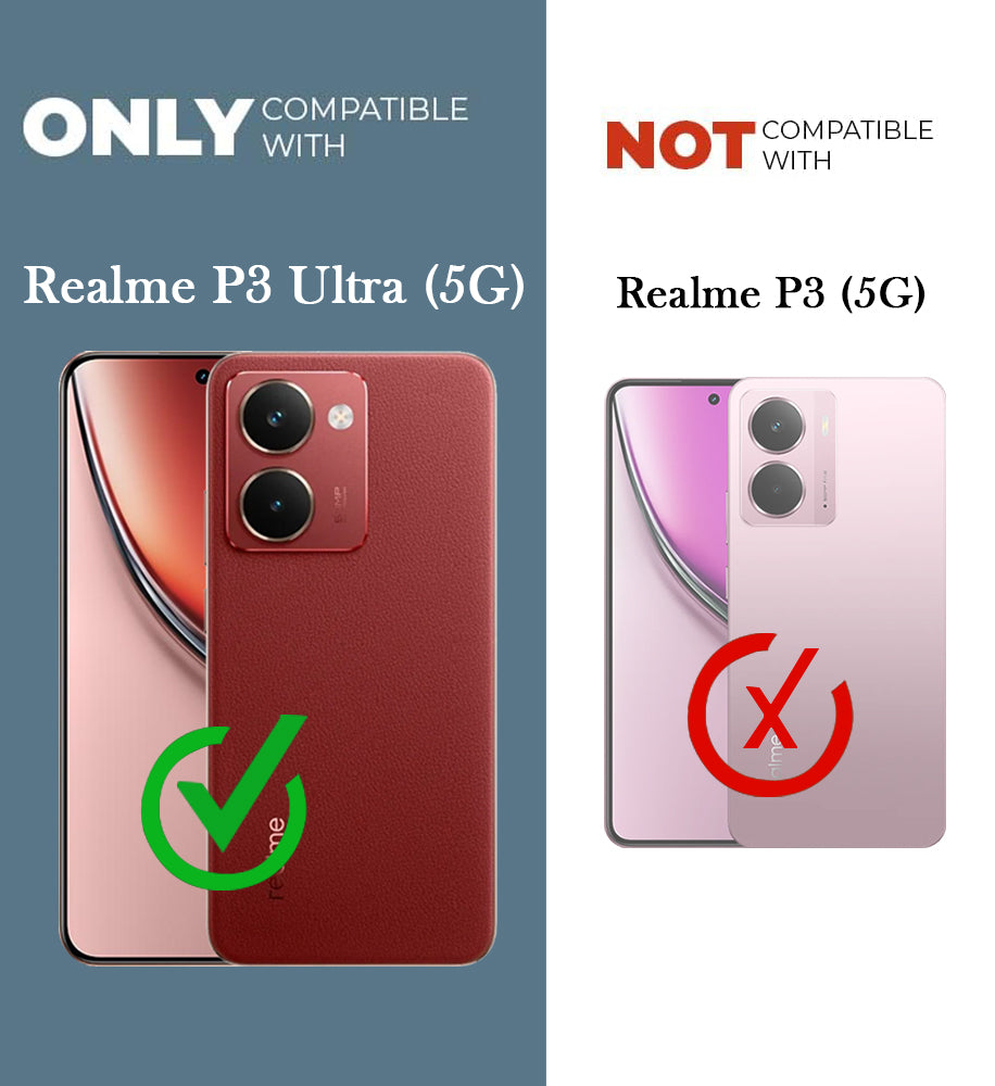 For Realme P3 Ultra Back Cover Case (Built-in Stand | Lifetime Anti Yellow | Kickstand Shockproof | Camera Protection | MagSafe Compatible)
