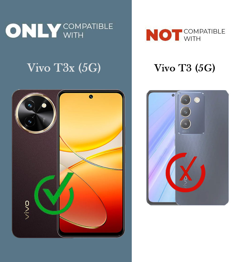 For Vivo T3x 5G Back Cover Case (Soft Touch | Camera Bump Protection | MagSafe Compatible | Matte Finish)