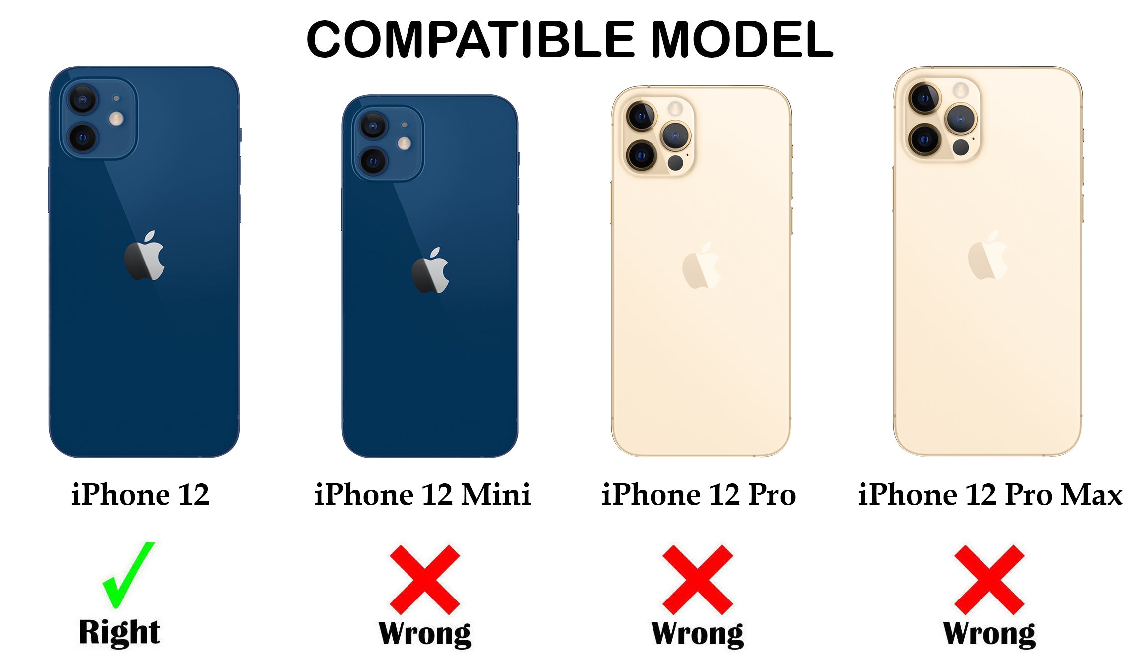 For Apple iPhone 12 Back Cover Case (Soft Touch | Camera Bump Protection | MagSafe Compatible | Matte Finish)