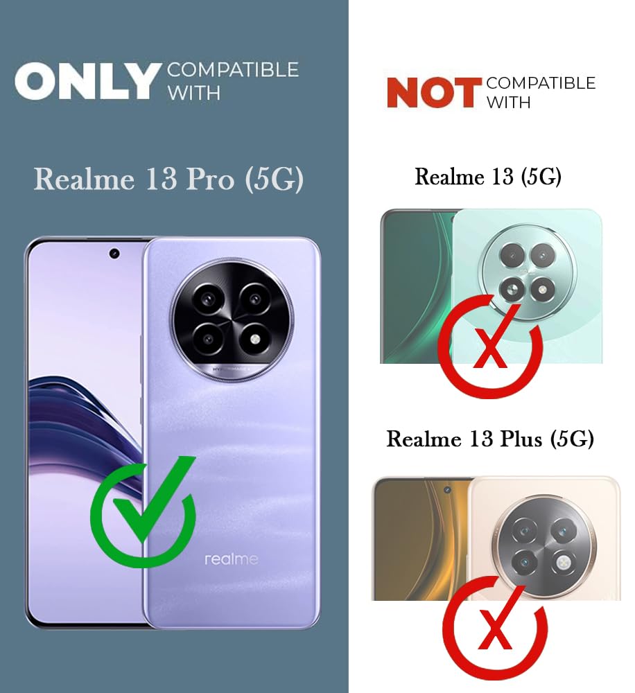 For Realme 13 Pro | Realme 13 Pro Plus 5G Back Cover Case (Liquid Silicone | Side Grip | Camera Protection)