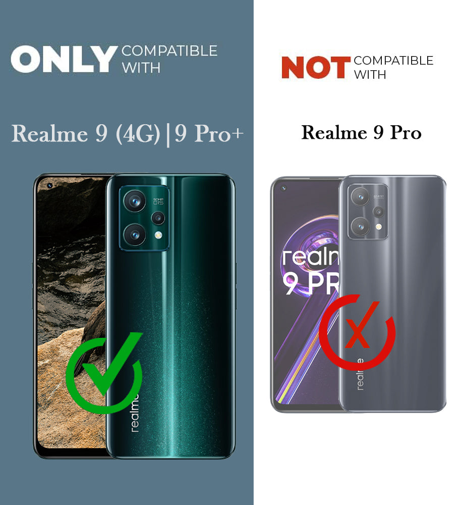 For Realme 9 Pro Plus | Realme 9 4G Back Cover Case Lifetime Anti-Yellow MagSafe Compatible Clear (Sleek Hard Crystal | Shockproof and Camera Protection)