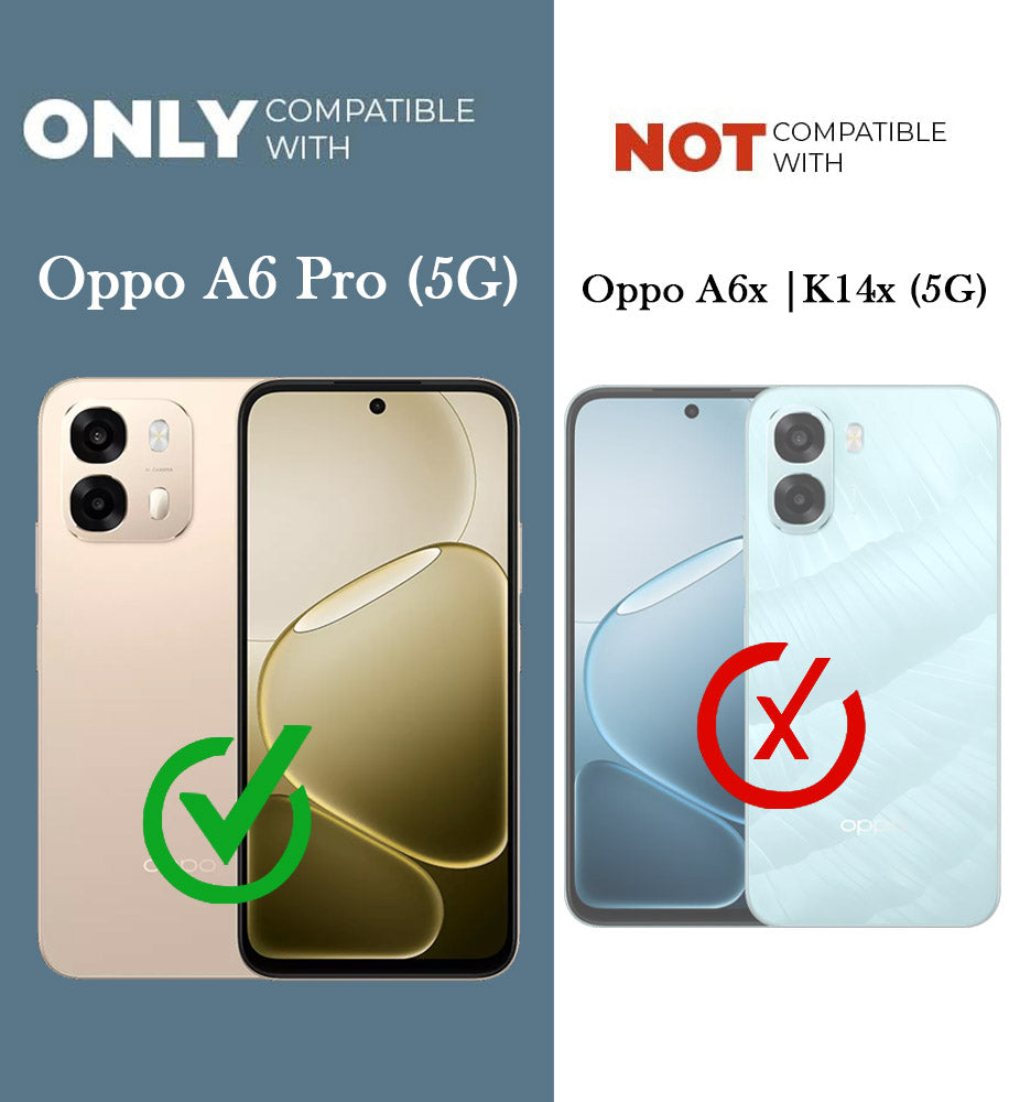 For Oppo A6 Pro Back Cover Case (Soft Butterfly Embroidery | Women Teen Girls | Camera Protection| Matte Silicone)