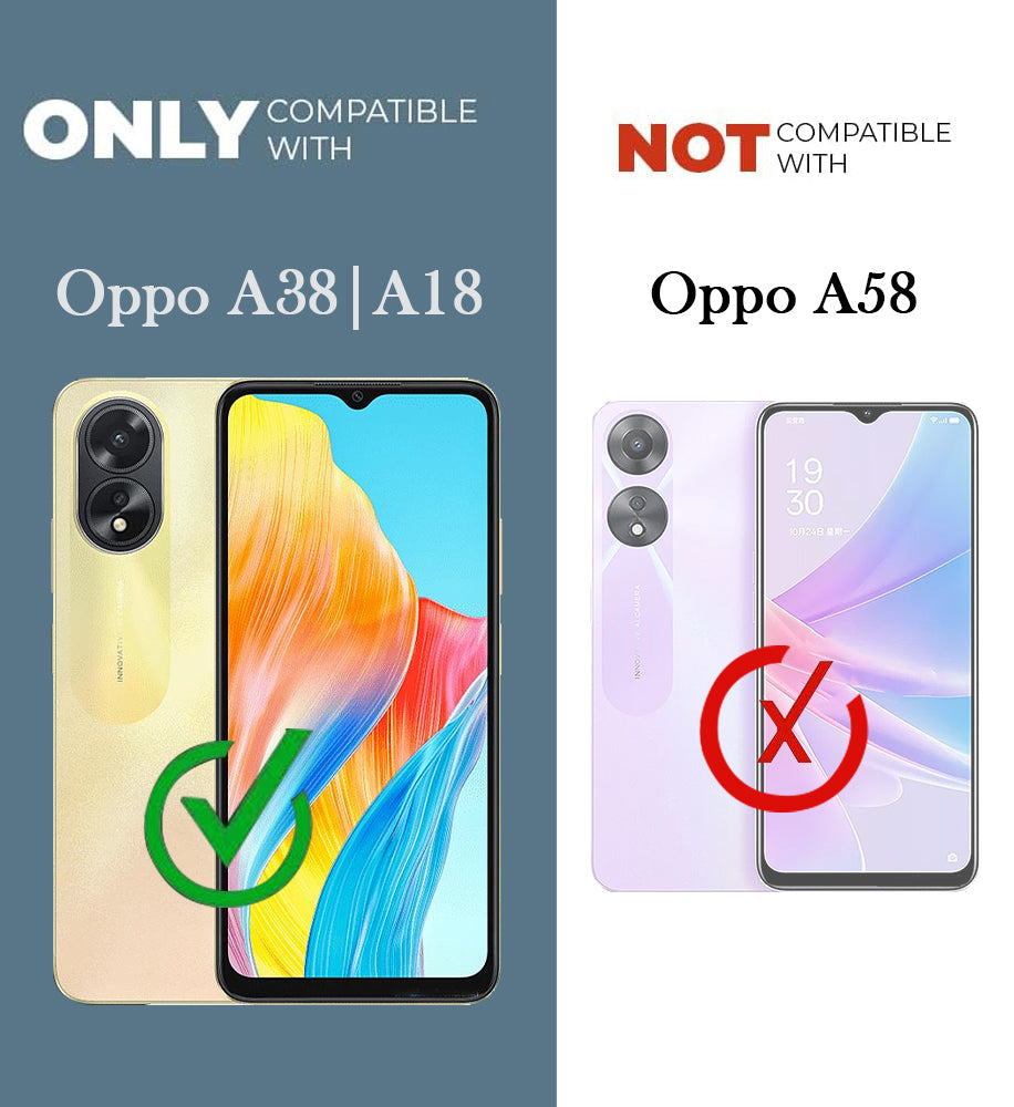 For Oppo A38 | Oppo A18 Back Cover Case (Shockproof Polycarbonate Dual Layer Hybrid Armor)