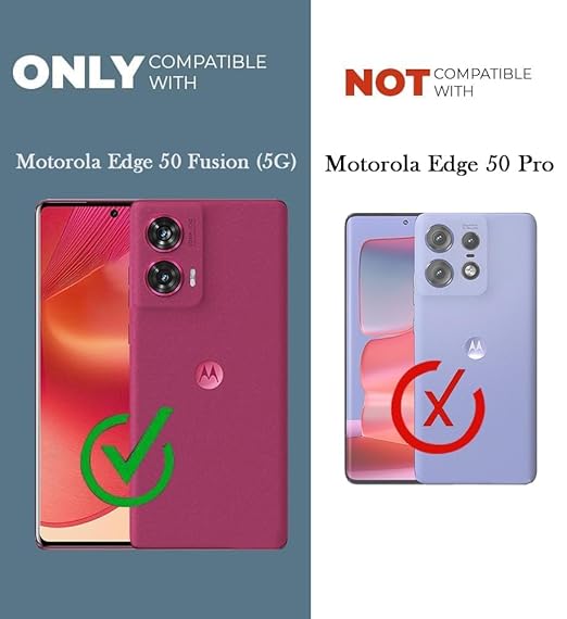 For Motorola Moto Edge 50 Fusion Back Cover Case PU Leather Finish (Professional Minimalist Texture | MagSafe Compatile | Camera Protection | Sleek Sober Formal)