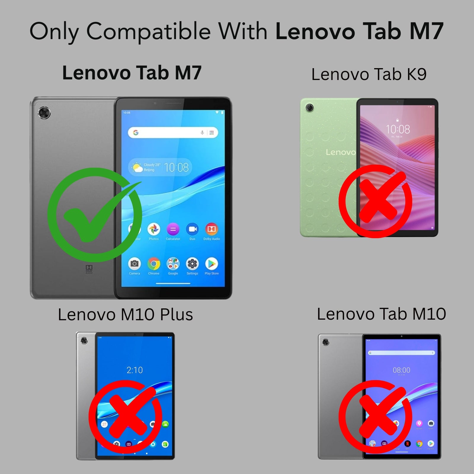 For Flip Cover Folio Case  Lenovo Tab M7 (TB-7305F, TB-7305X, TB-7305I) 7 Inch (PU Leather | Multi-Angle Smart Stand | Card Storage Slots | Silicone Back Pouch)