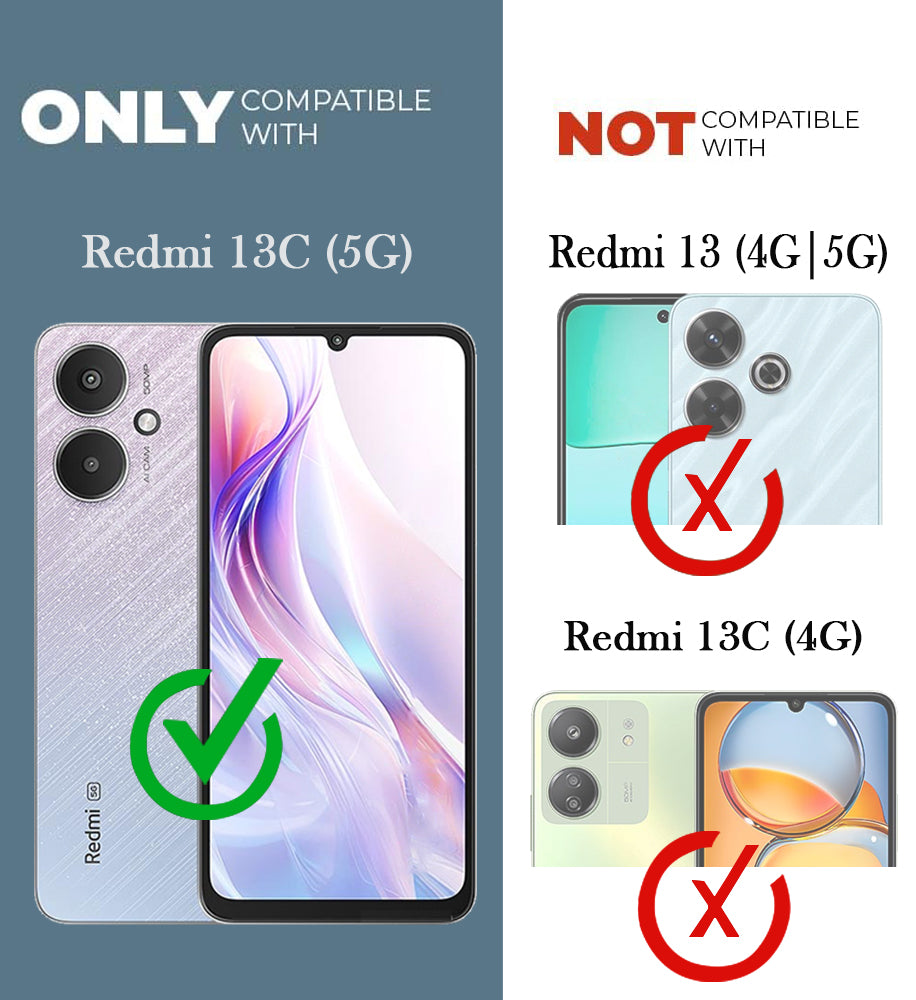 For Redmi 13C 5G Back Cover Case (Dual Color Matte Finish | Full Camera Protection | Sleek and Professional)