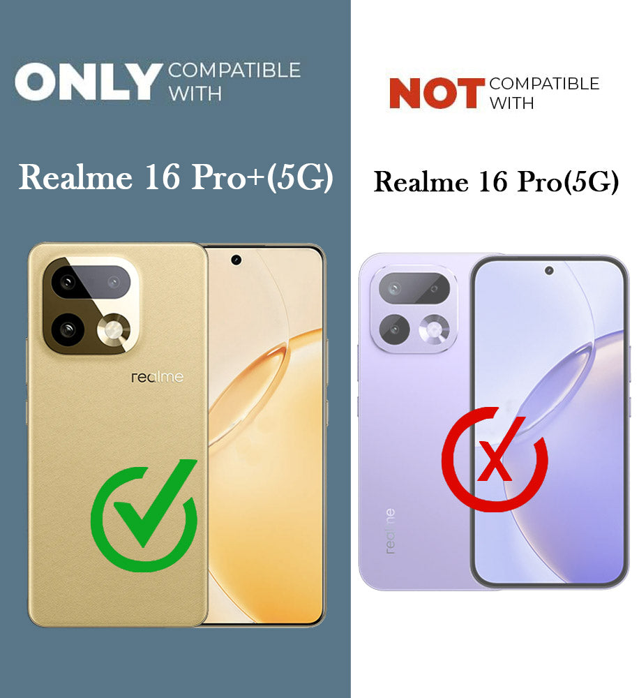 For Realme 16 Pro Plus 5G Back Cover Case (Dual PU Leather Stitch | Professional Minimalist | Soft and Flexible)