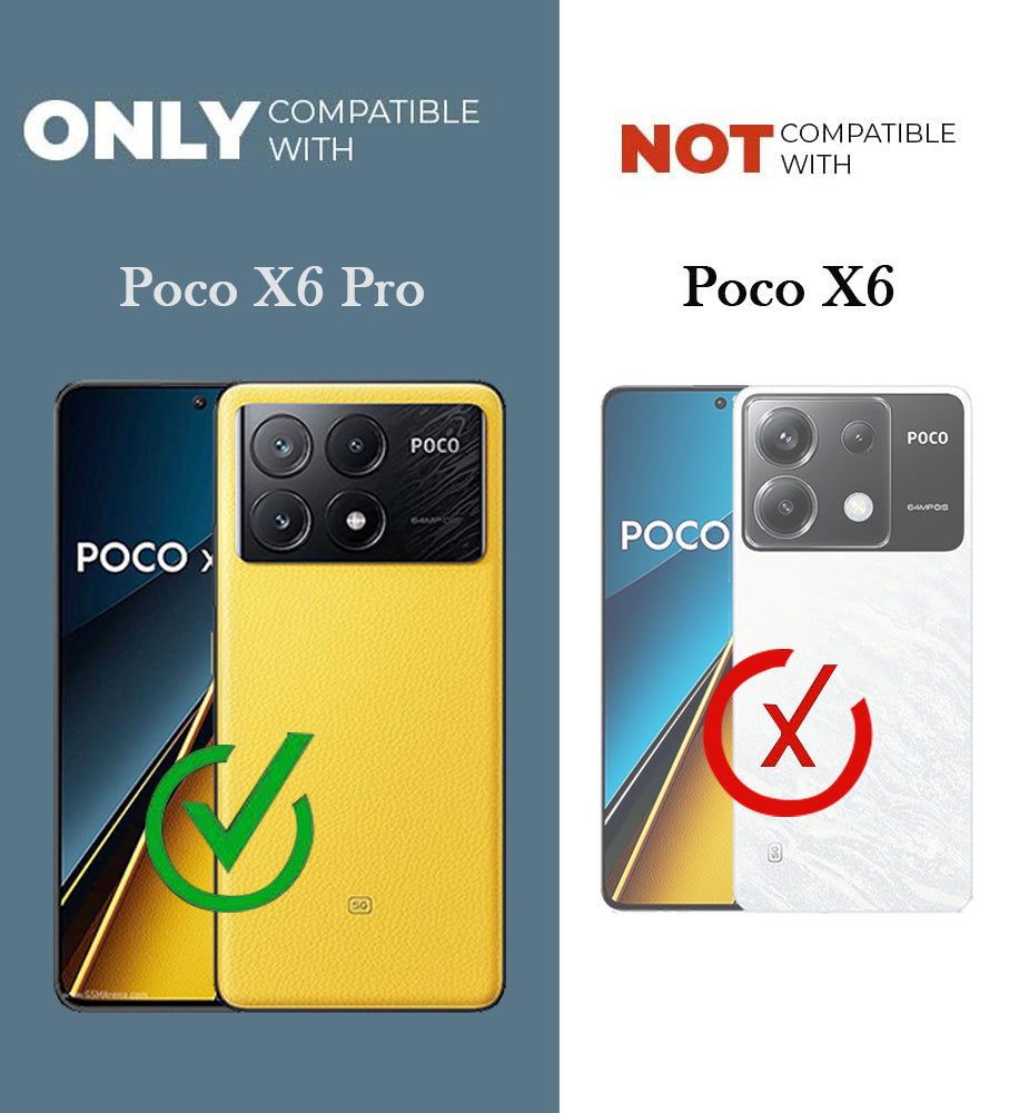 For Poco X6 Pro 5G Back Cover Case (Dual PU Leather Stitch | Professional Minimalist | Soft and Flexible)