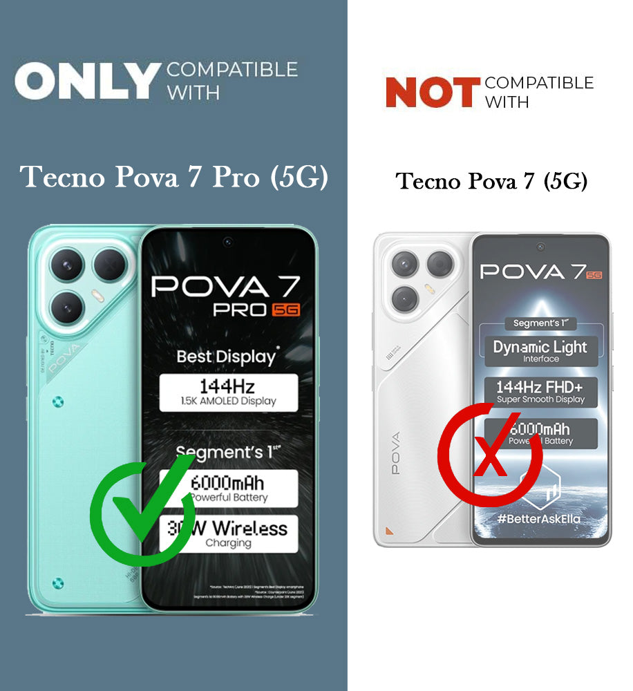 For Tecno Pova 7 Pro 5G Back Cover Case Liquid Silicone (Camera Protection | Side Grip Texture | Soft and Flexible)
