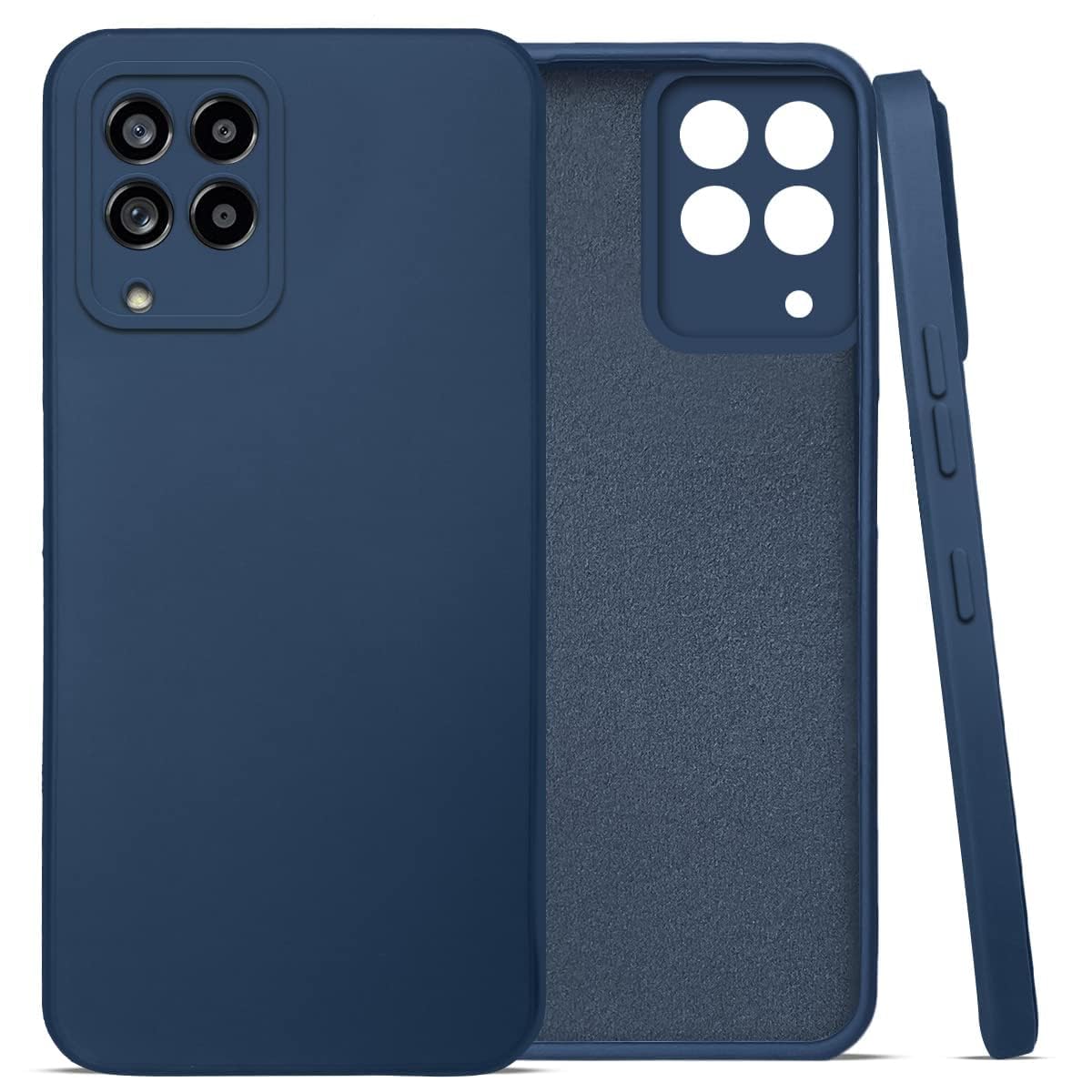 For Samsung Galaxy M53 5G Back Cover Case (Matte Finish Silicone with Inside Fiber cloth |Black)