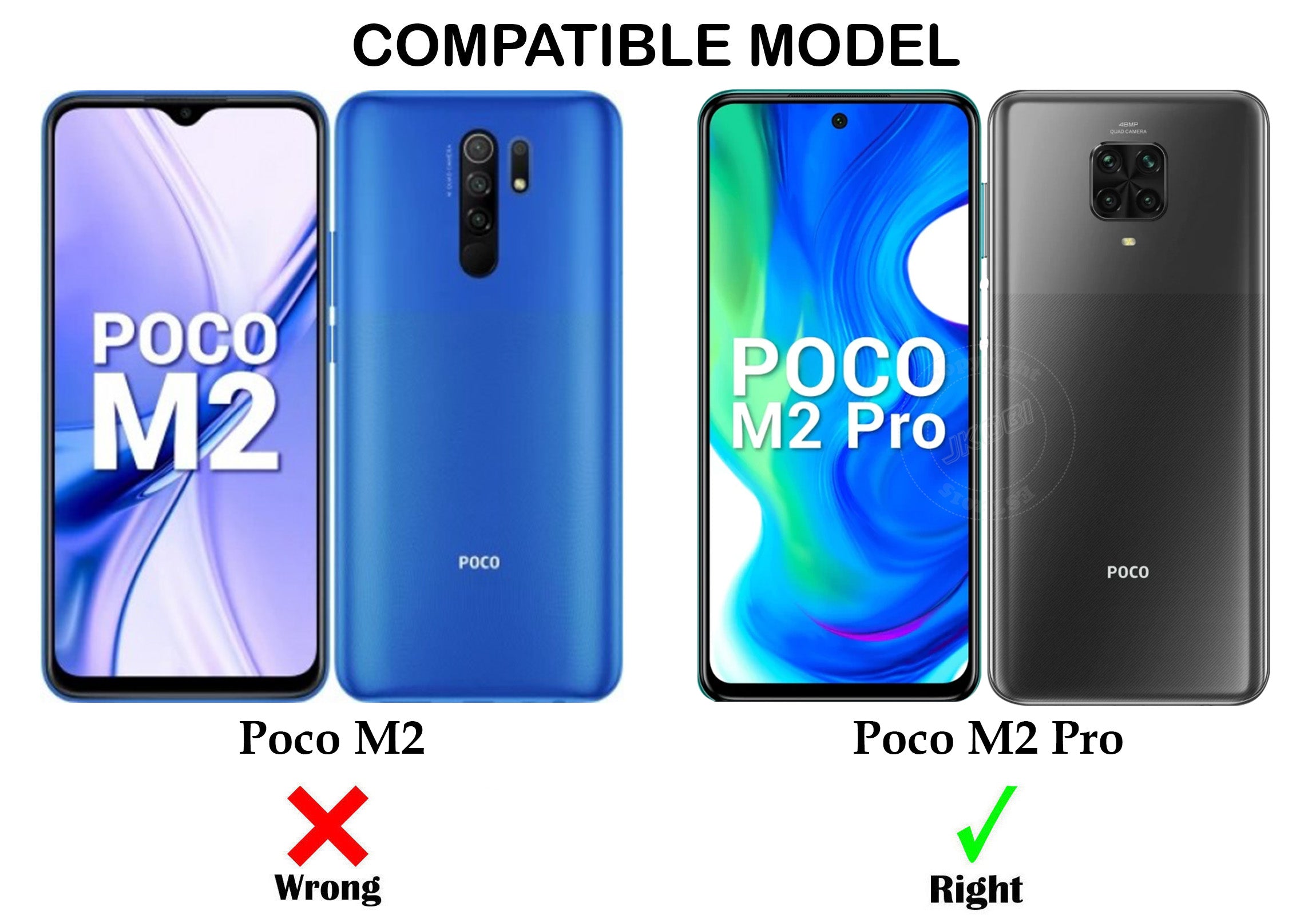 For Poco M2 Pro Back Cover Case (Hard Anti Yellow Clear Case