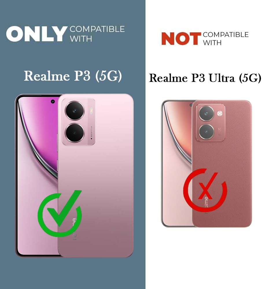 For Realme P3 Back Cover Case (Liquid Silicone | Side Grip | Camera Protection)
