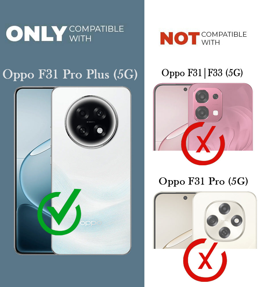 For Oppo F31 Pro Plus Back Cover Case (3D Cute Cartoons | Hard Back Side Soft | Matte Premium Finish | HD Printing)