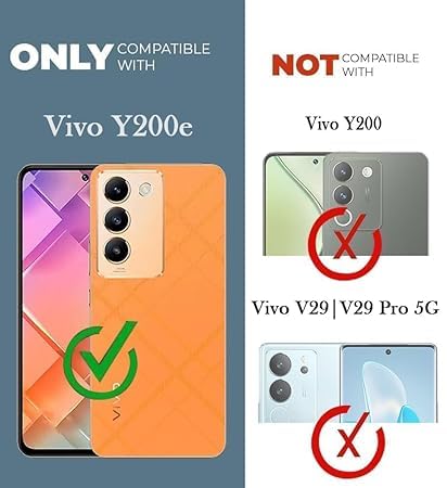 For Vivo Y200e Back Cover Case (Liquid Silicone | Side Grip | Camera Protection)