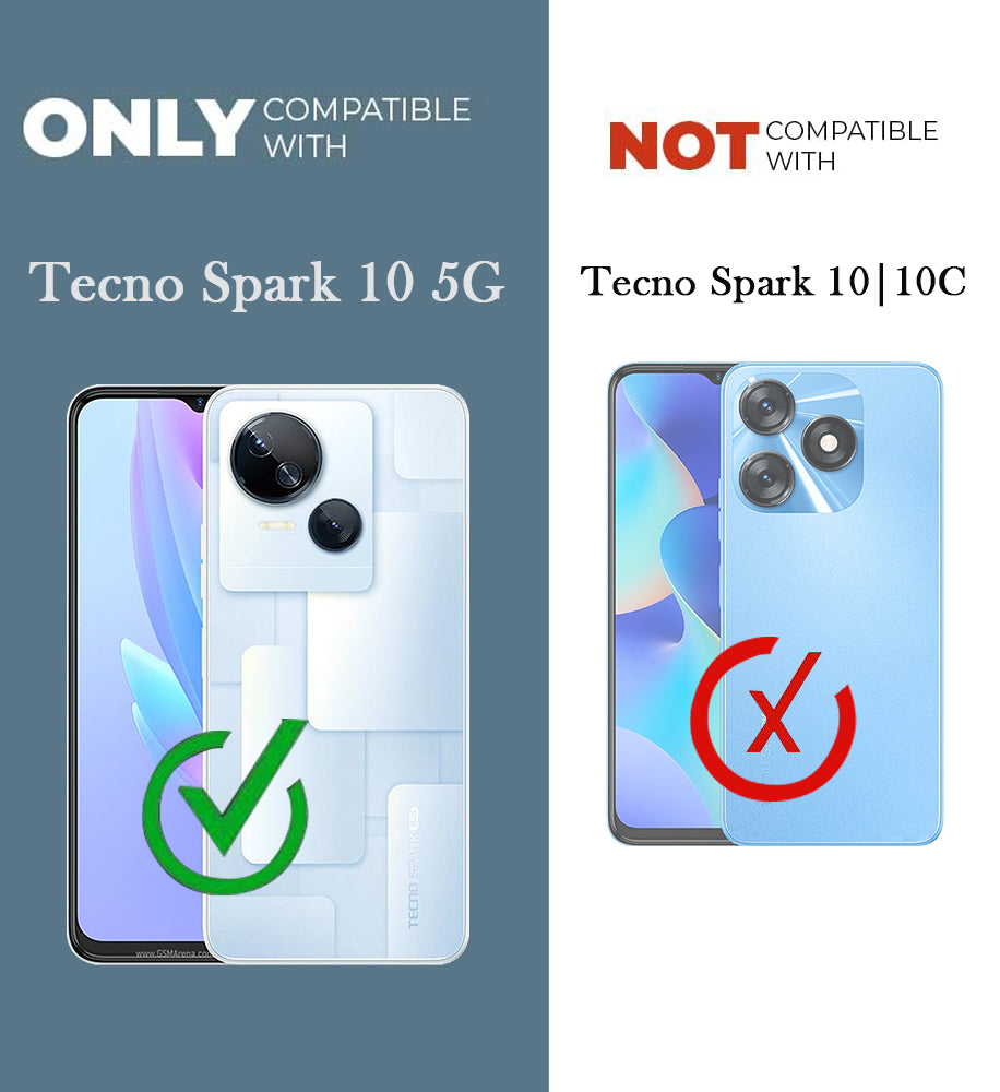 For Tecno Spark 10 5G Back Cover ( Silicone Clear Shockproof Case with Camera Protection | Soft and Flexible | Transparent)