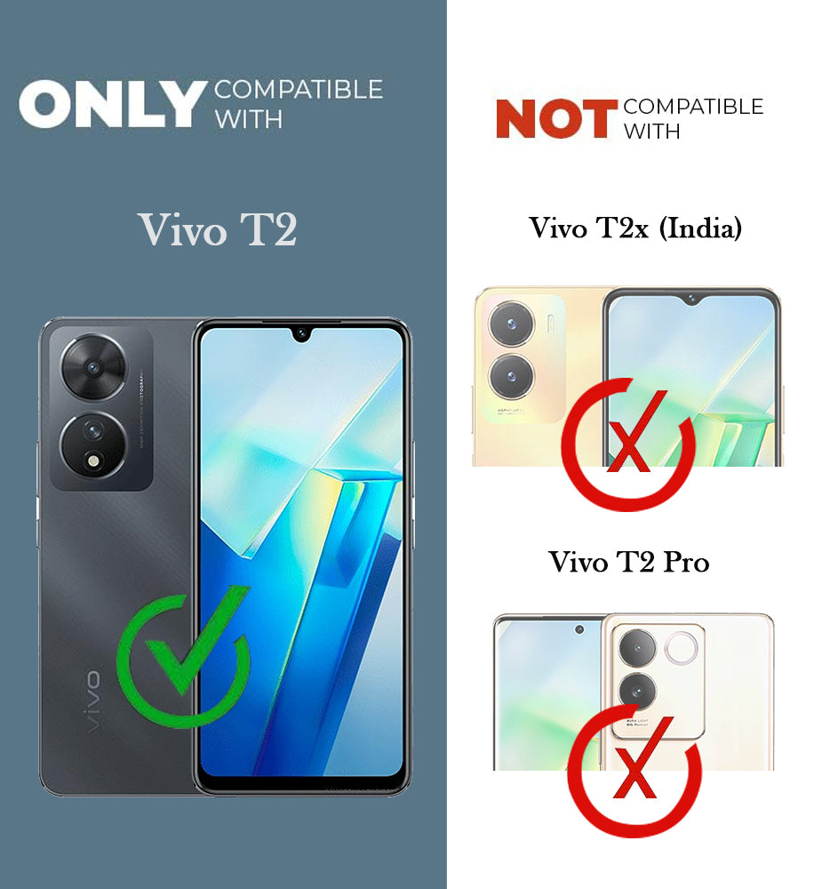 For Vivo T2 Back Cover Case (3D Cute Cartoons | Hard Back Side Soft | Matte Premium Finish | HD Printing)