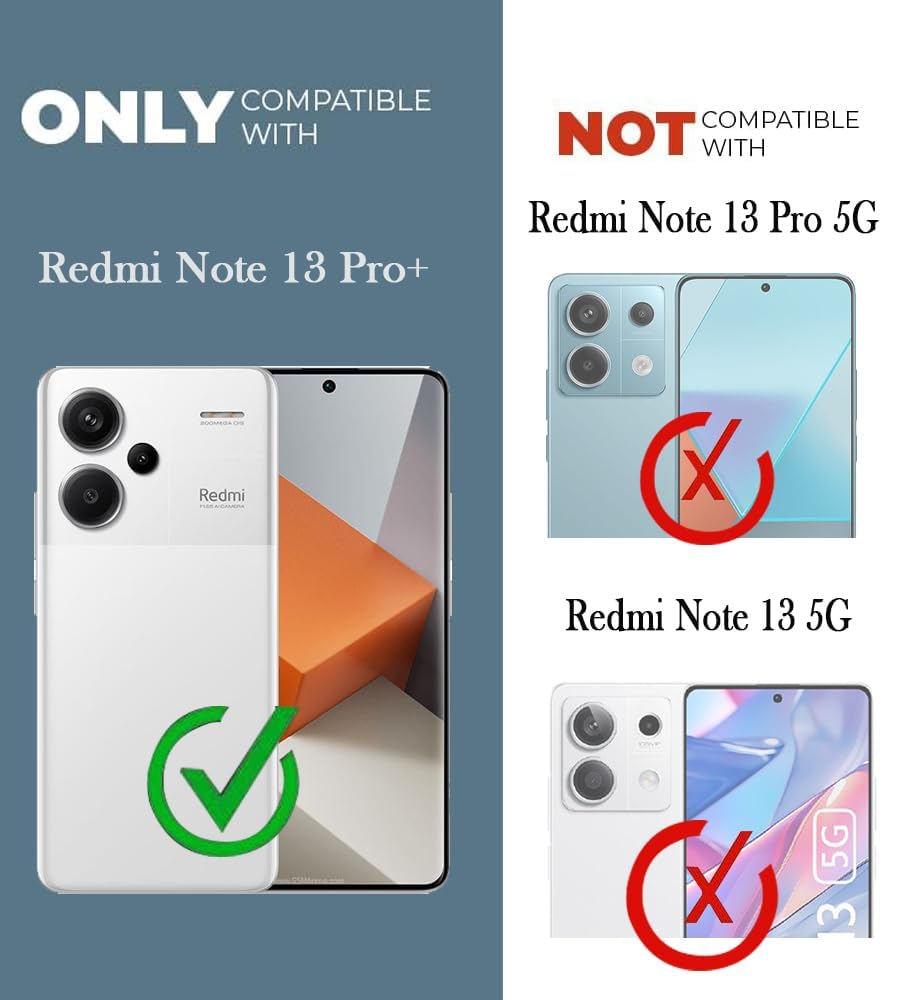 For Redmi Note 13 Pro Plus Back Case Cover (Liquid Silicone | Camera Protection | Side Grip)