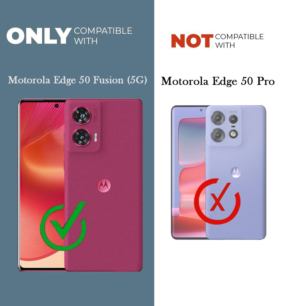 For Motorola Moto Edge 50 Fusion Back Cover Case (Dual PU Leather Stitch | Professional Minimalist | Soft and Flexible)