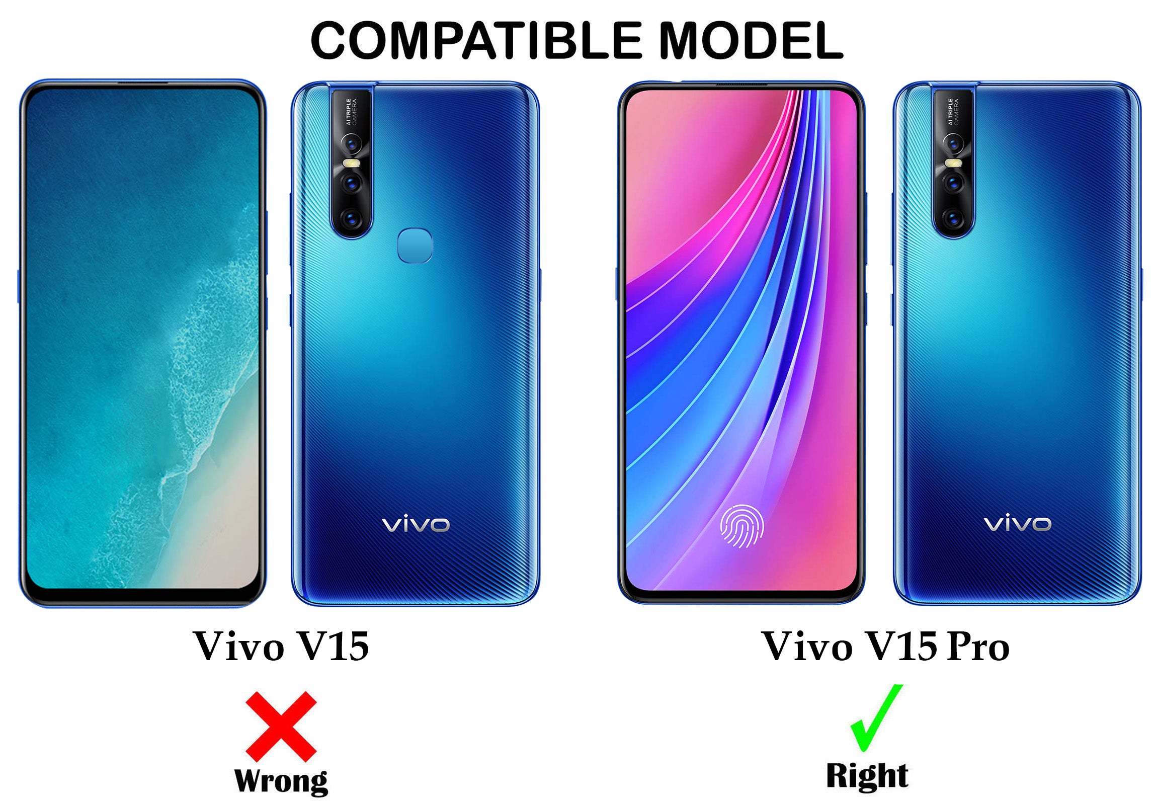 For Vivo V15 Pro Back Cover ( Silicone Clear Shockproof Case with Camera Protection | Soft and Flexible | Transparent)