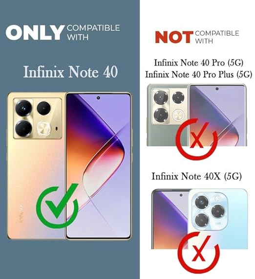 For Infinix Note 40 Back Cover Case PU Leather Finish (Professional Minimalist Texture | MagSafe Compatile | Camera Protection | Sleek Sober Formal)