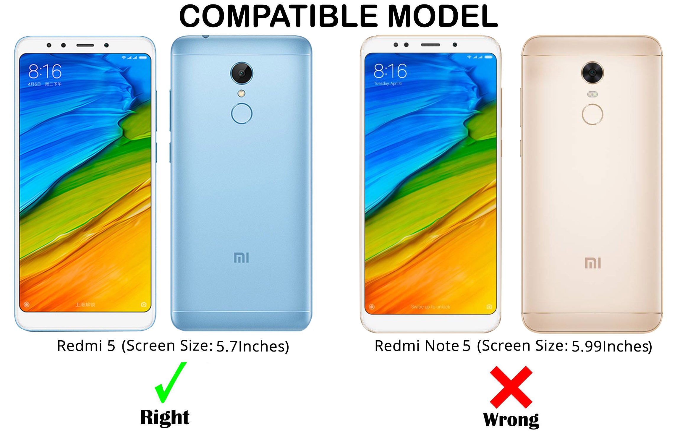 For Redmi 5 Back Cover ( Silicone Clear Shockproof Case with Camera Protection | Soft and Flexible | Transparent)