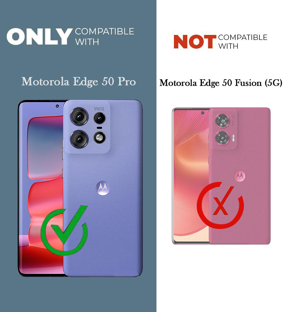 For Motorola Moto Edge 50 Pro Back Cover Case ( Matte Finish Silicone with Inside Fiber cloth)