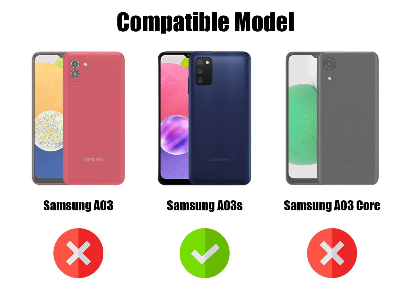 For Samsung Galaxy A03s Back Case Cover For (Shockproof Polycarbonate Dual Layer Hybrid Armor)