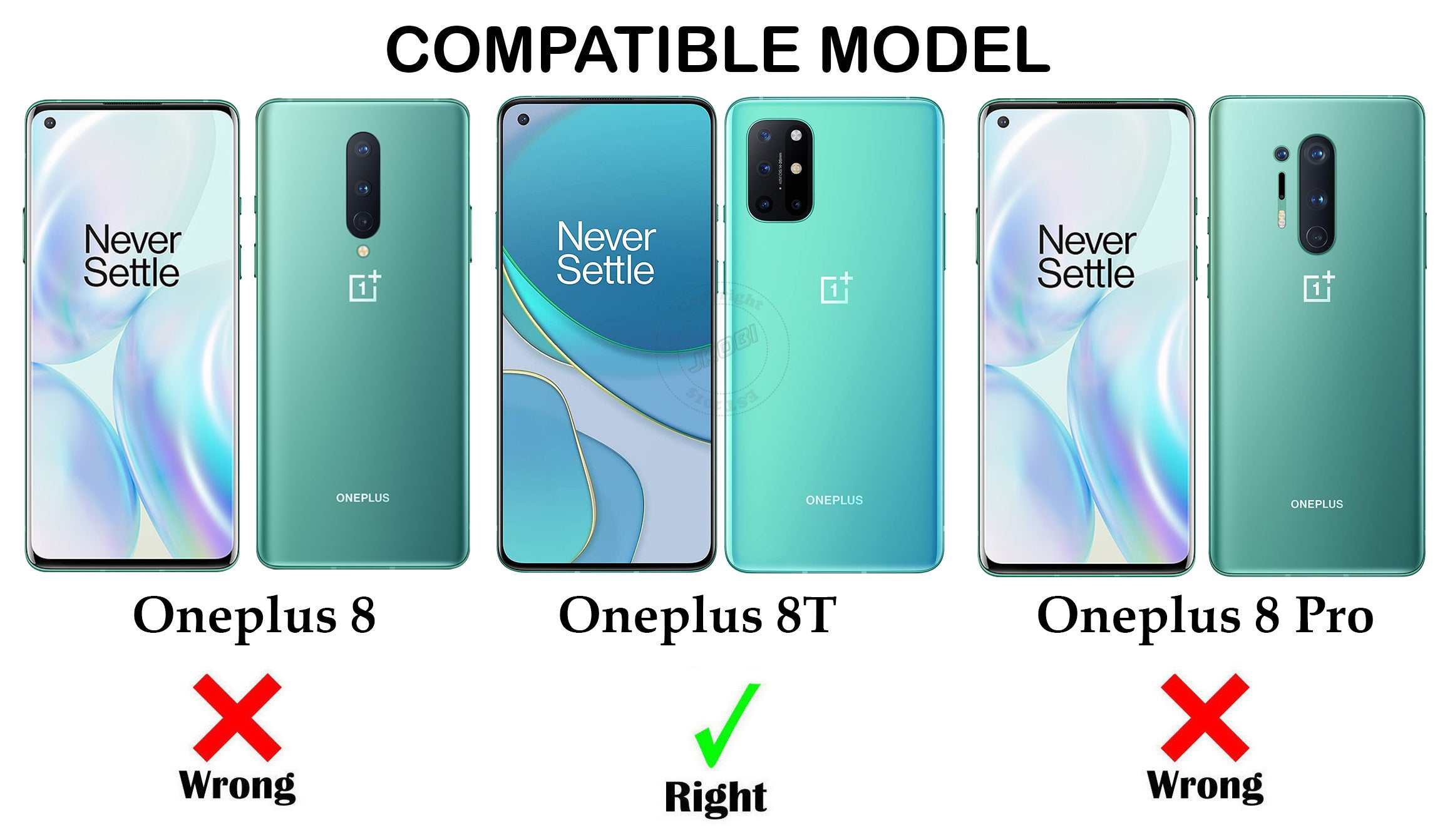 For OnePlus 8T Back Cover Case Lifetime Anti-Yellow MagSafe Compatible Clear (Sleek Hard Crystal | Shockproof and Camera Protection)