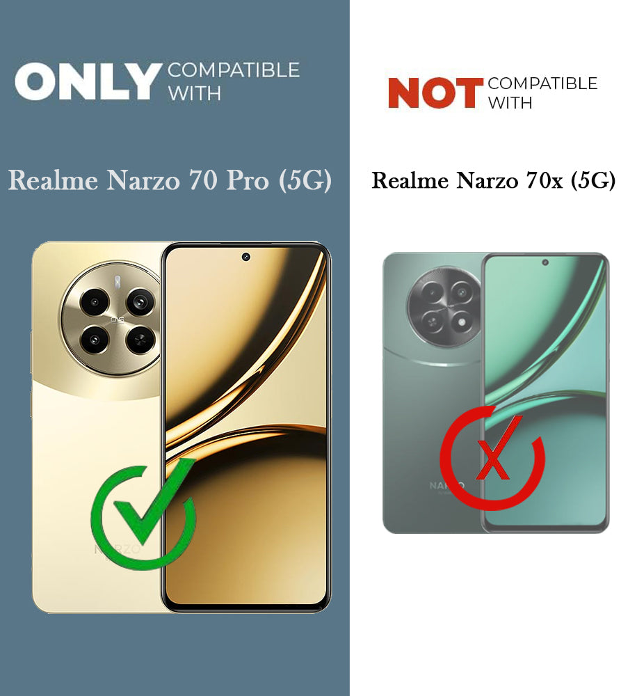 For Realme Narzo 70 Pro Back Cover Case (Shockproof Polycarbonate Dual Layer Hybrid Armor)