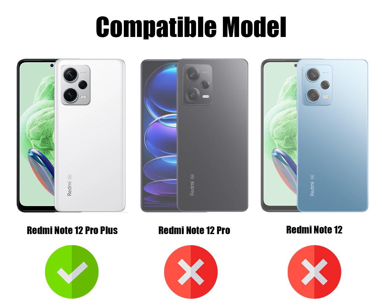 For Redmi Note 12 Pro Plus 5G Back Cover Case Ultra-Hybrid (Lifetime Anti Yellow | Anti Scratch | Crystal Clear Shockproof)