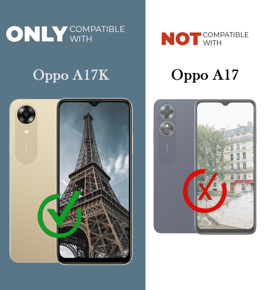 For Oppo A17K Back Cover Case (Inside Fiber Cloth | Elegant Professional Look)