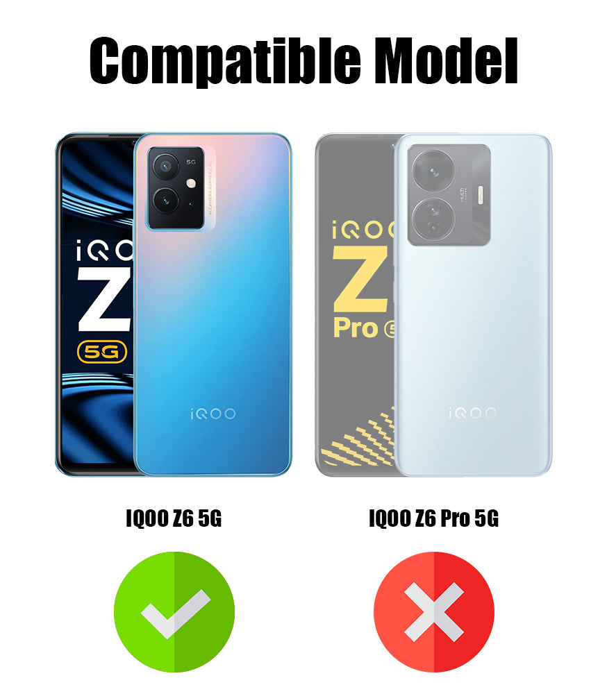 For Vivo iQOO Z6 5G Back Cover Case (Liquid Silicone | Side Grip | Camera Protection)