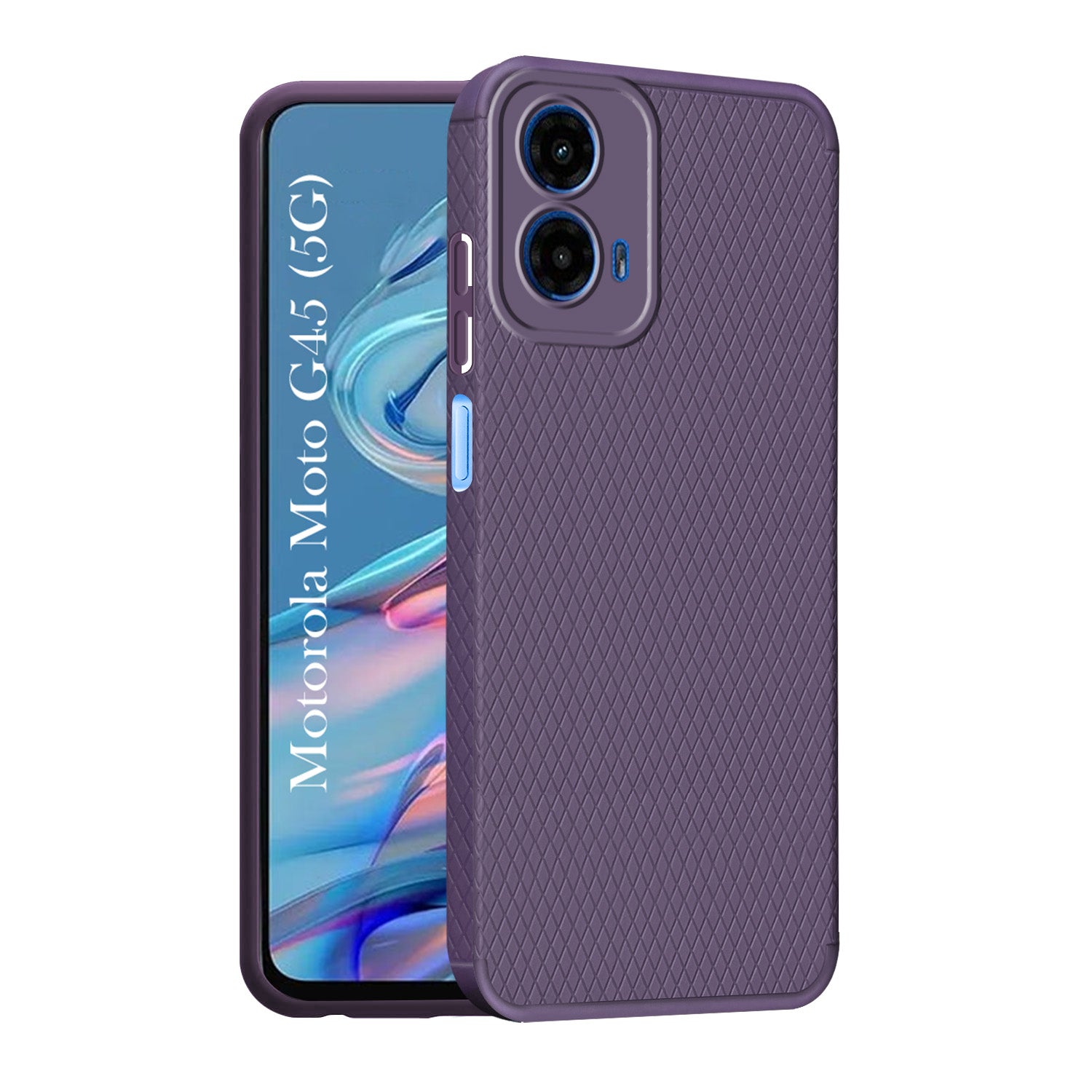 For Motorola Moto G45 Back Cover Case Liquid Silicone (Camera Protection | Side Grip Texture | Soft and Flexible)