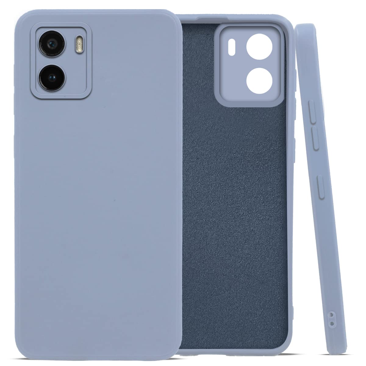 For Oppo K12x 5G Back Cover Case (Matte Finish Silicone with Inside Fiber Cloth)