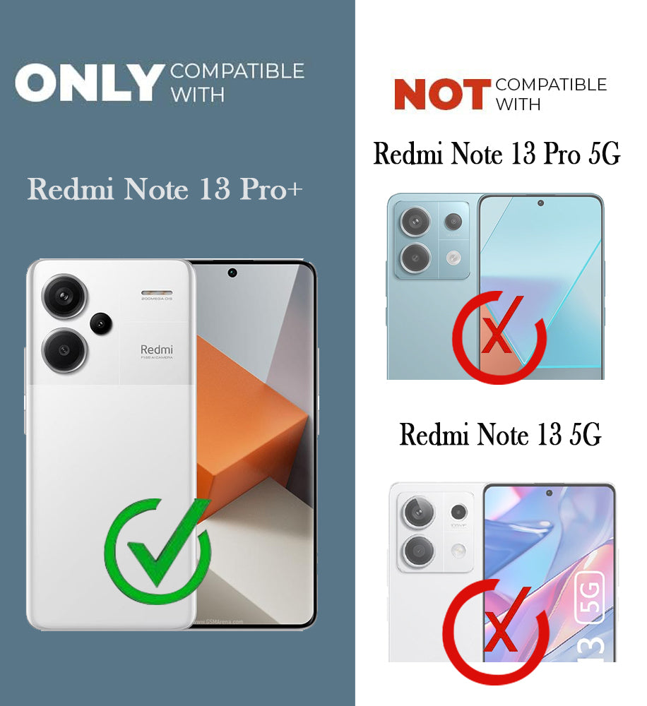 For Redmi Note 13 Pro Plus Back Cover Case Lifetime Anti-Yellow Clear (Sleek Hard Crystal | Shockproof and Camera Protection)