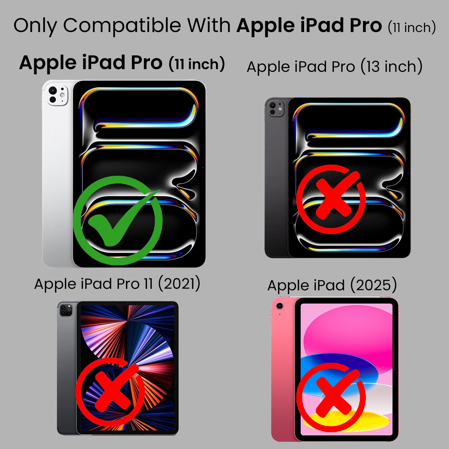For Apple iPad Pro 11 Inch (2024) Flip Cover Folio Cover A2836/A2837/A3006/iPad16,3/6,4 (PU Leather | Multi-Angle Smart Stand | Card Storage Slots | Silicone Back Pouch)