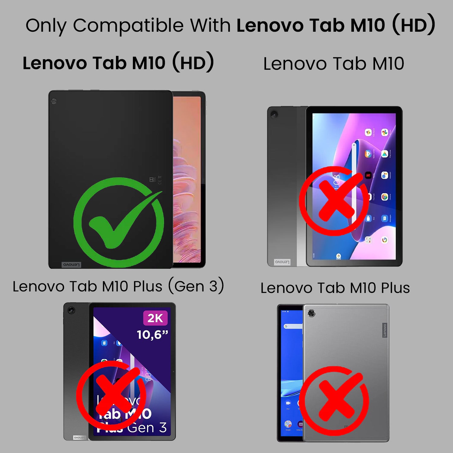 For Lenovo Tab M10 HD (X505X) 10.1 Inch Flip Cover Folio Cover (PU Leather | Multi-Angle Smart Stand | Card Storage Slots | Silicone Back Pouch)
