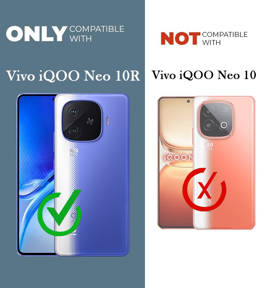For Vivo iQOO Neo 10R Back Cover Case Liquid Silicone (Camera Protection | Side Grip Texture | Soft and Flexible)