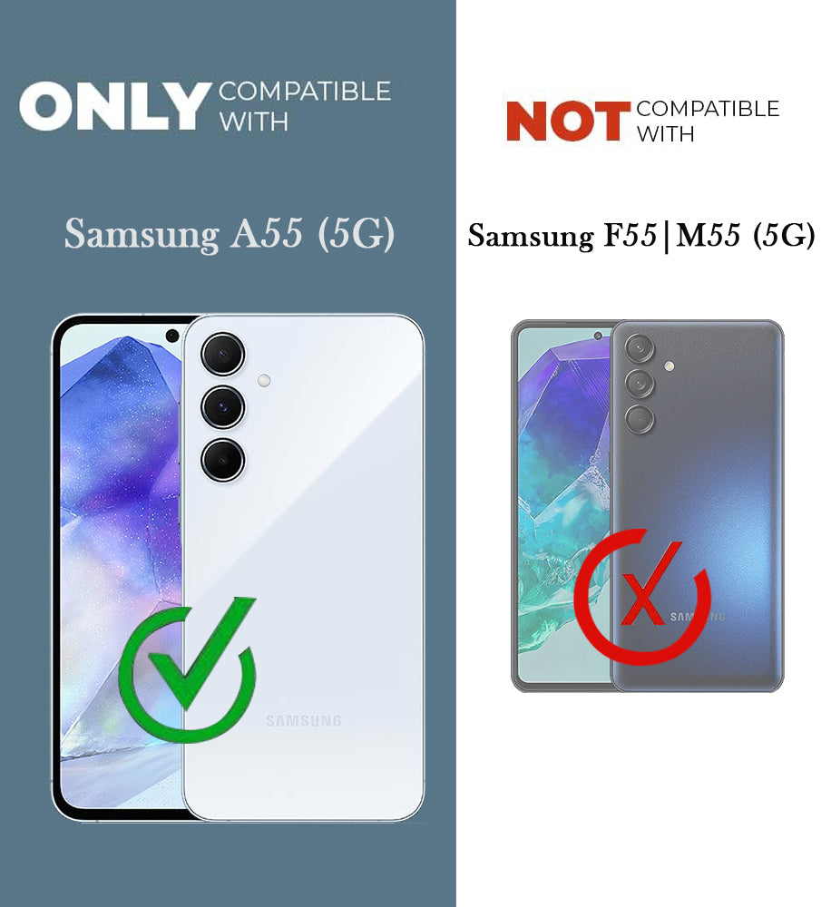 For Samsung Galaxy A55 5G Back Cover Case (Soft Touch | Camera Bump Protection | MagSafe Compatible | Matte Finish)