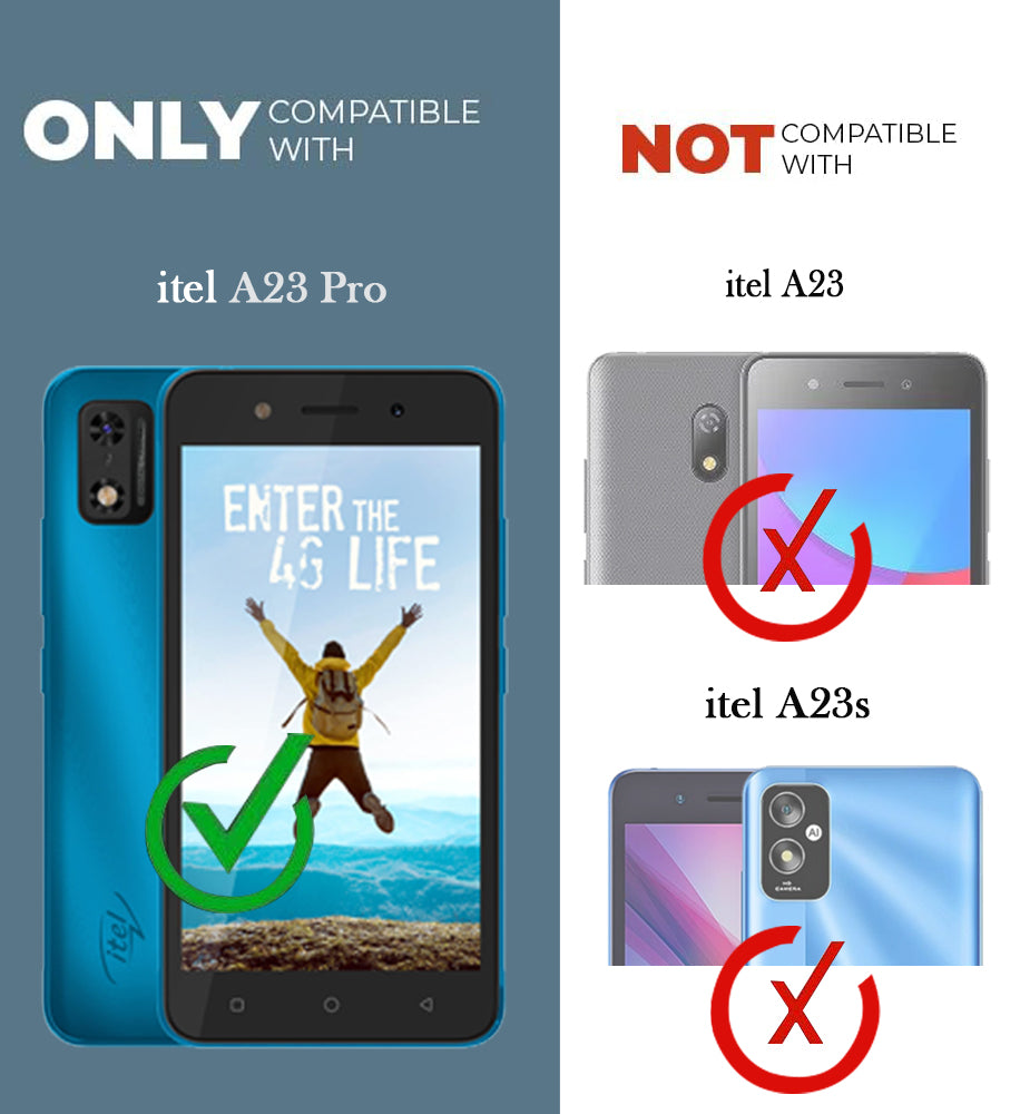For Itel A23 Pro Back Cover Case (Matte Finish Silicone with Inside Fiber cloth)