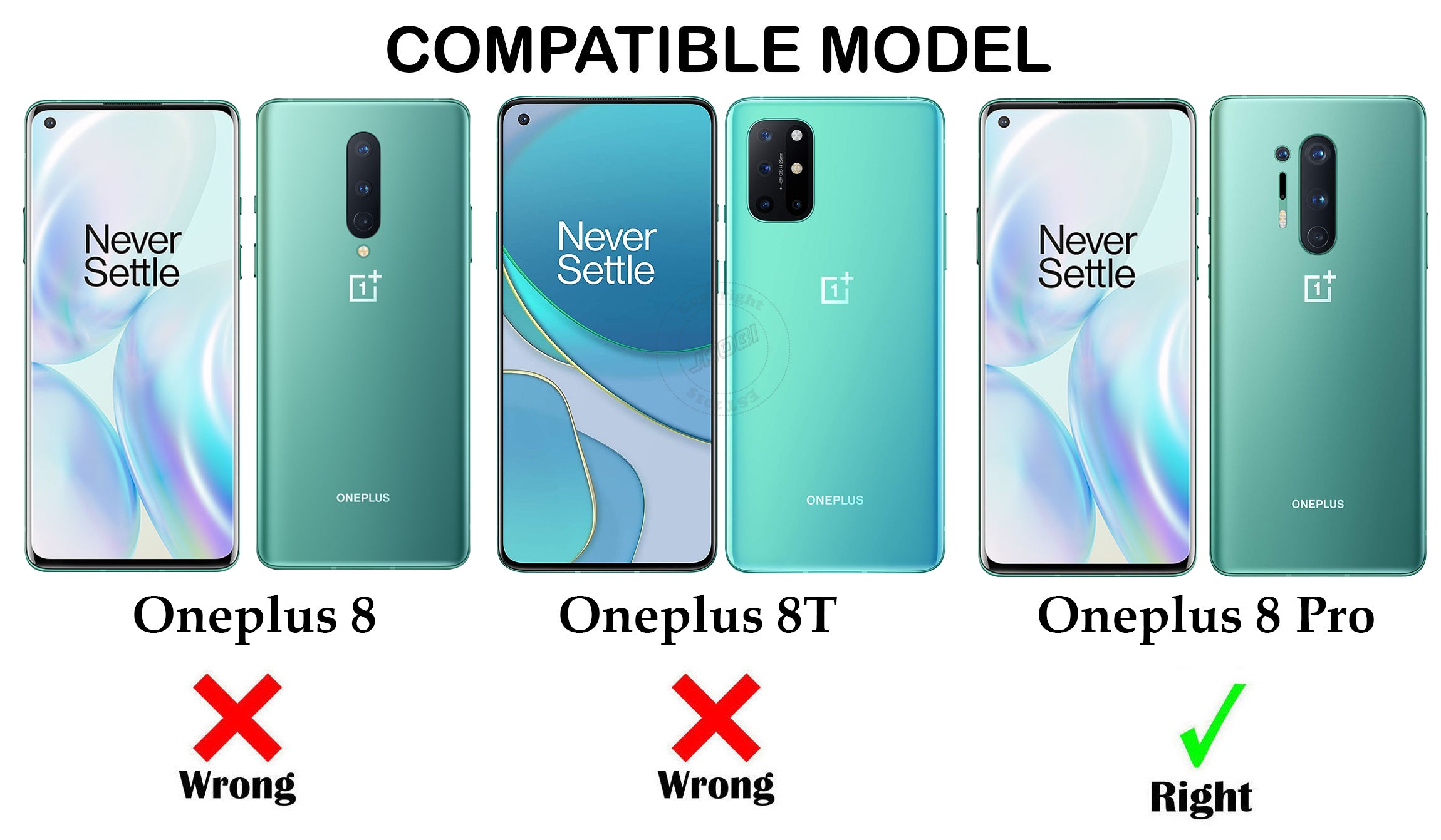 For OnePlus 8 Pro Back Cover Case Lifetime Anti-Yellow MagSafe Compatible Clear (Sleek Hard Crystal | Shockproof and Camera Protection)